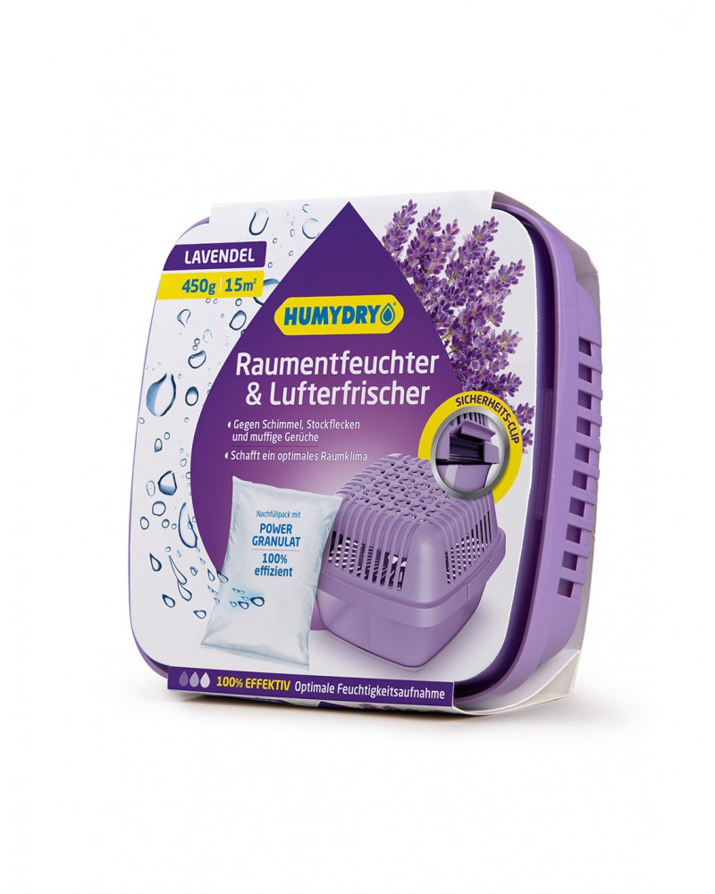 HUMYDRY Smart 450g Luftentfeuchter und Lufterfrischer Lavendel